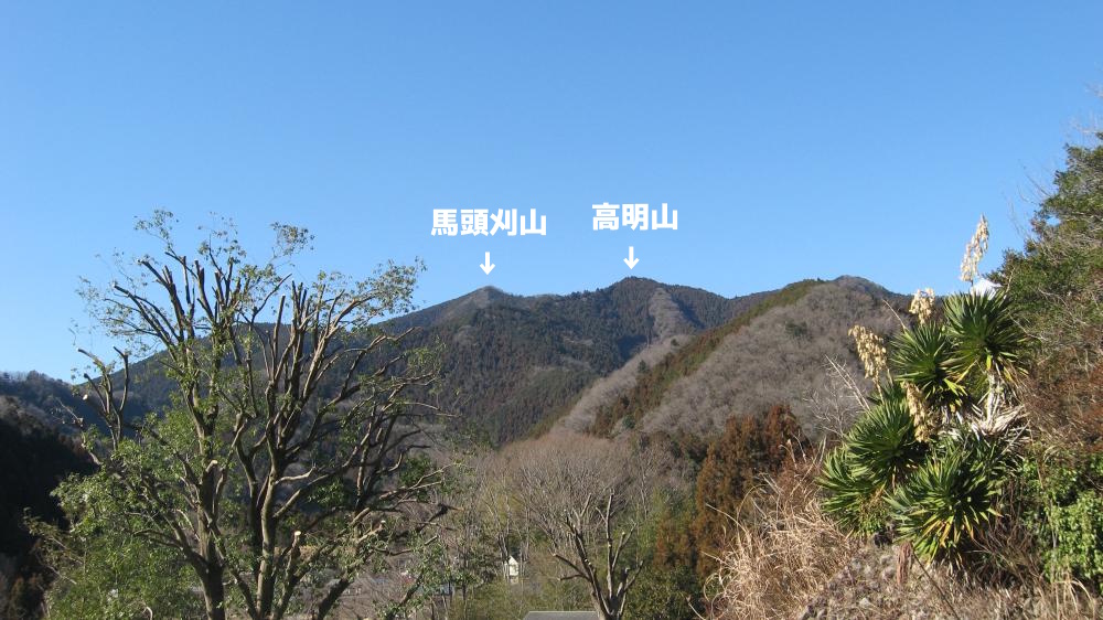 高明山と馬頭刈山